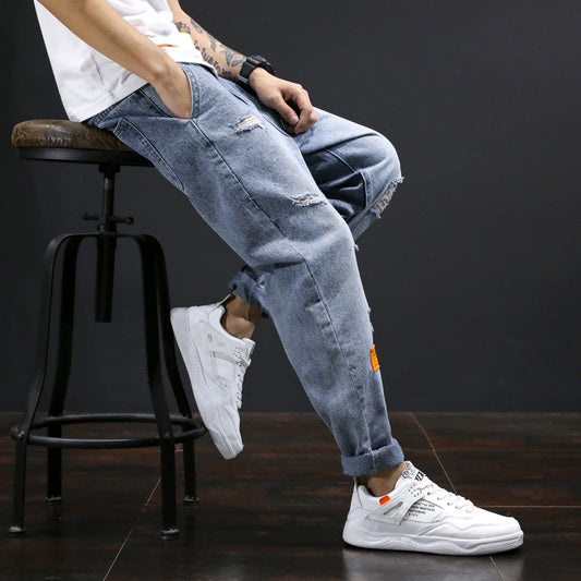 Trendy Loose Trousers Straight Korean Casual Pants Men