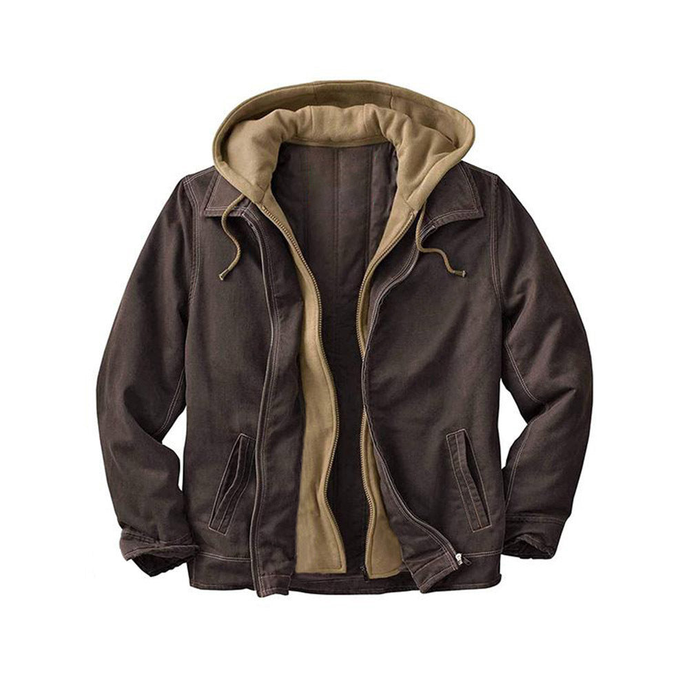 Men's Zip Hooded Jacket Casual Jacket