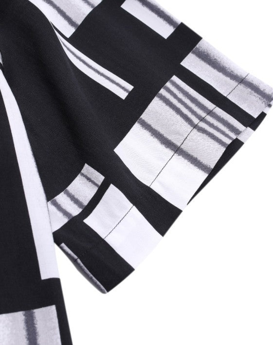 Men's Fashion Casual Print Breathable Shirt