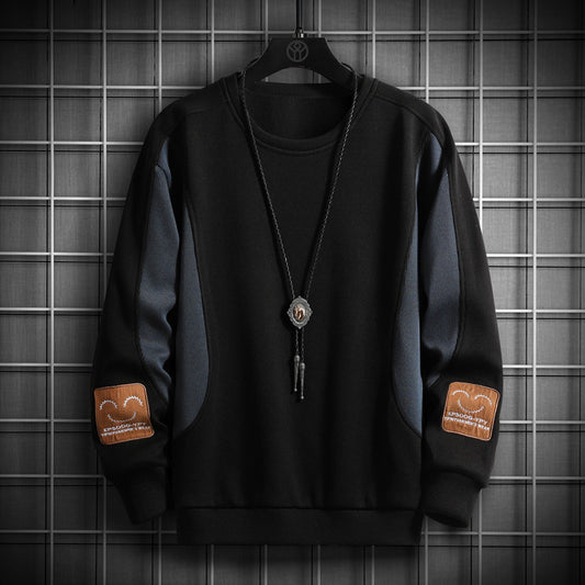 Men's Fashion Loose Embroidered Long-sleeved Tops