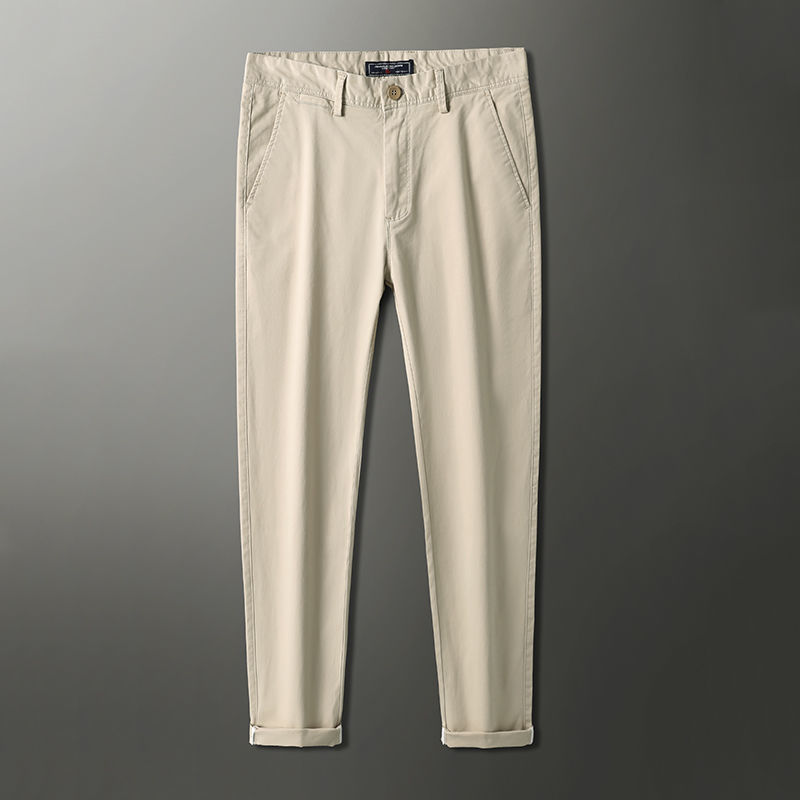 Men's Casual Pants Thin Straight Cropped