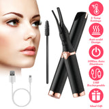 1Pc 2 In 1 Clip Comb Heated Eyelash Curler Electric Mini Lash Curler Natural Eye Lash Makeup Tool With 3 Temp Settings 15Mins Shutdown