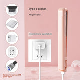 Hair Curler And Straightener Dual-use Portable Usb Interface Mini Hair Styling Iron