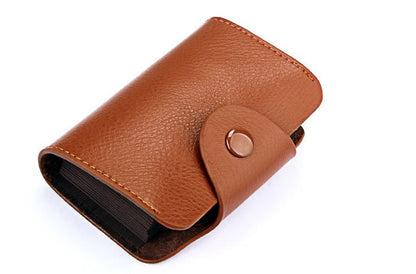 Leather organ card holder