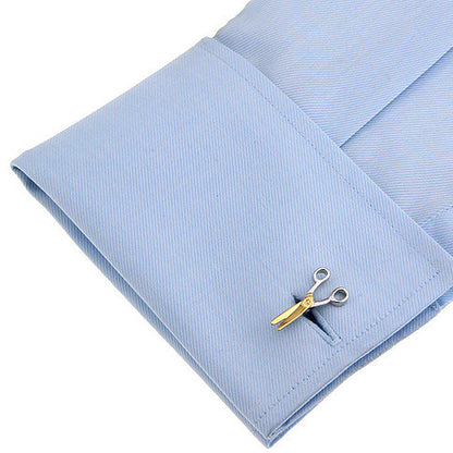 Fashion Personality Golden Scissors Cufflinks