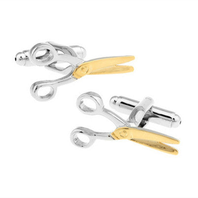 Fashion Personality Golden Scissors Cufflinks