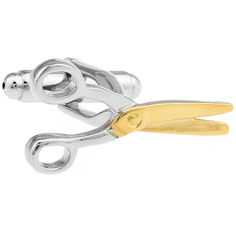 Fashion Personality Golden Scissors Cufflinks