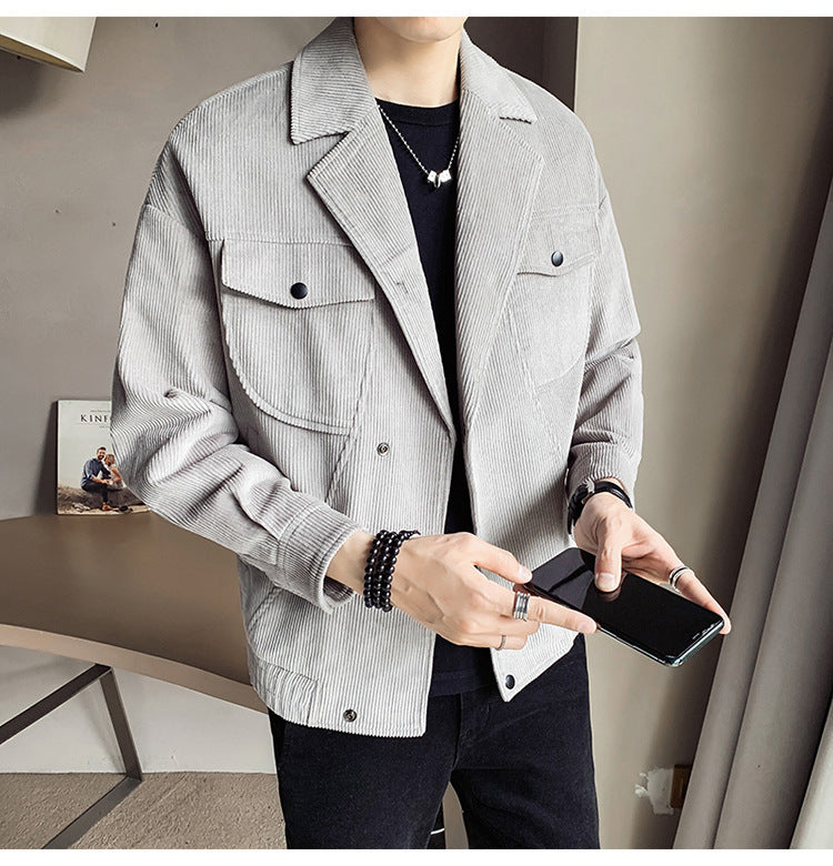 Men's Corduroy Jacket Coat All-Match Top