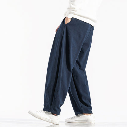 Man with wide legs pants