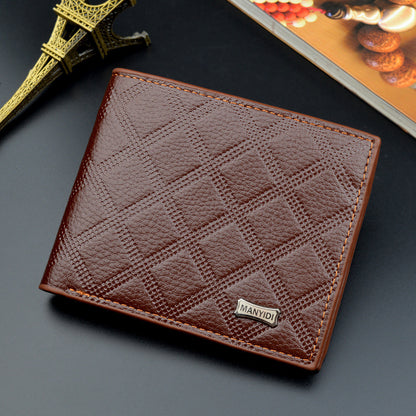 Men's Wallet Short Style Multifunctional Fashion Casual Iron Edge