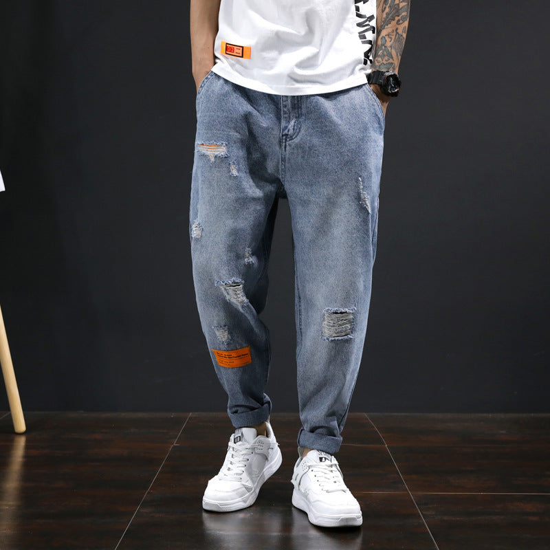 Trendy Loose Trousers Straight Korean Casual Pants Men
