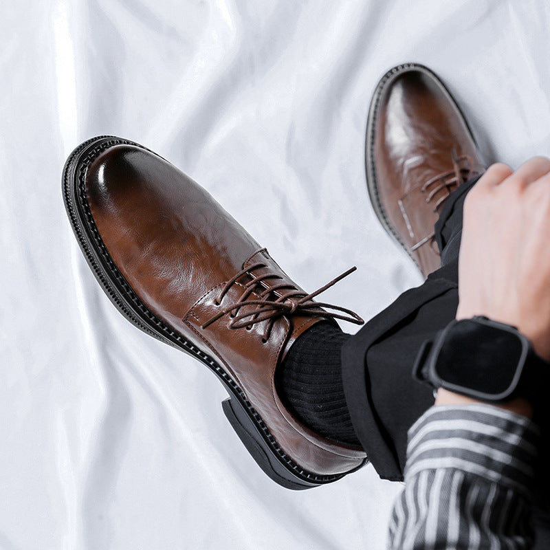 Men's Leather Shoes Business Formal Wear Soft Bottom