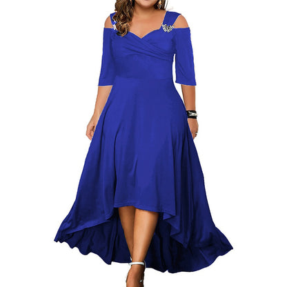 Summer New Off-the-shoulder Large Swing Dress For Women