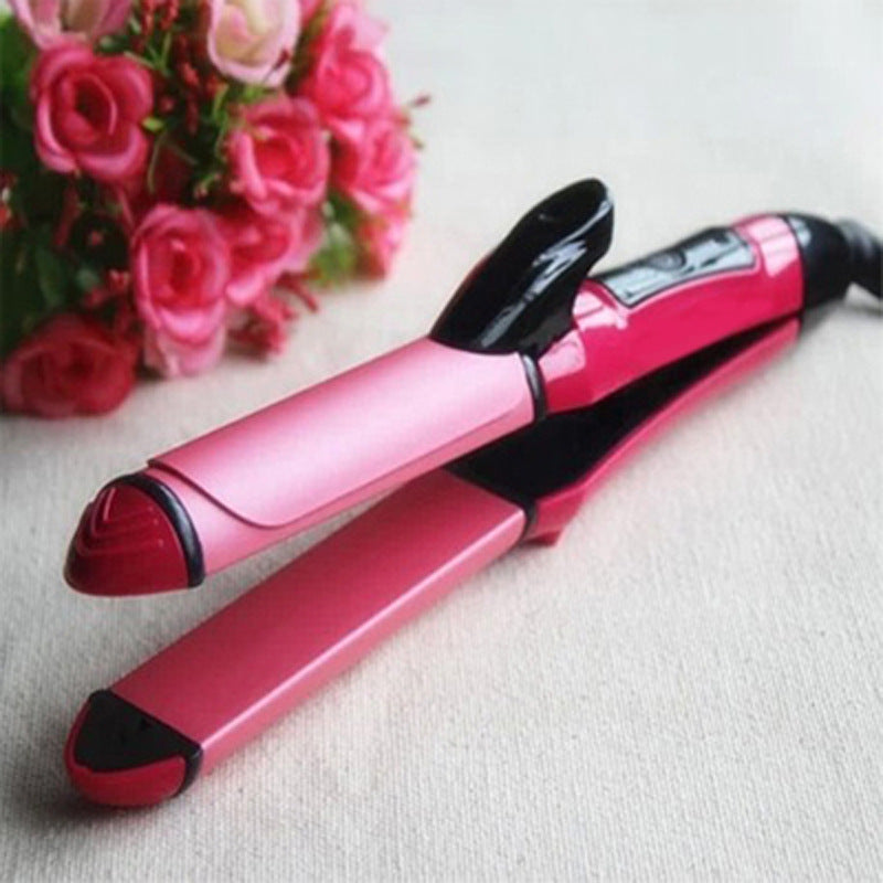 Hair Straightener Hair Curler Hair Straightener Ceramic Glaze Small Round Plug Plywood Dual-use O