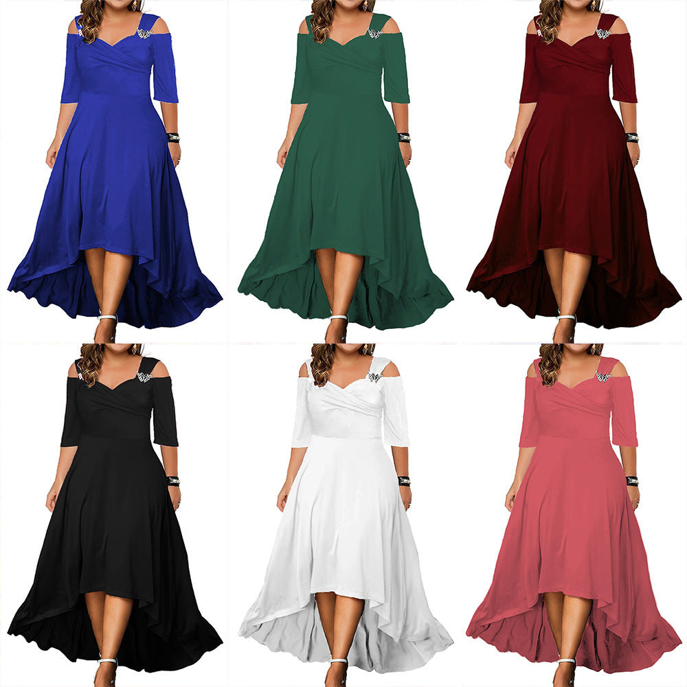 Summer New Off-the-shoulder Large Swing Dress For Women