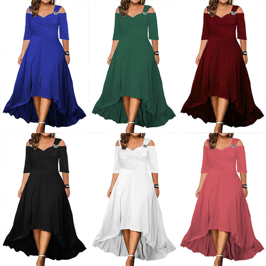 Summer New Off-the-shoulder Large Swing Dress For Women