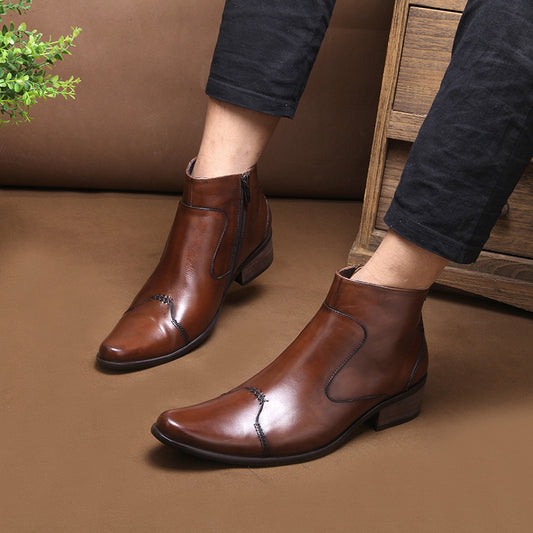 Fashion Korean Hairdresser's Men's Boots