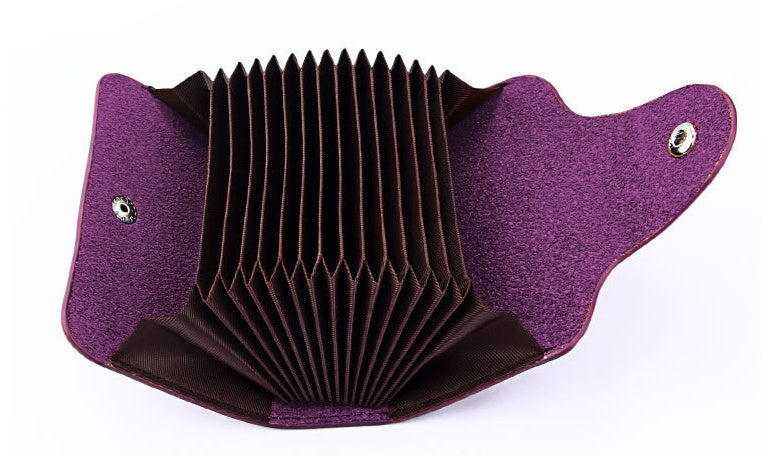 Leather organ card holder