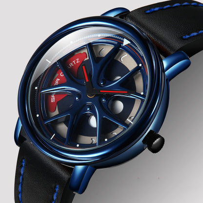 Dial wormhole personality rotating waterproof men's watch