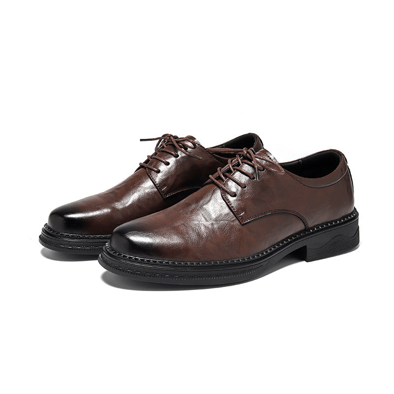 Men's Leather Shoes Business Formal Wear Soft Bottom