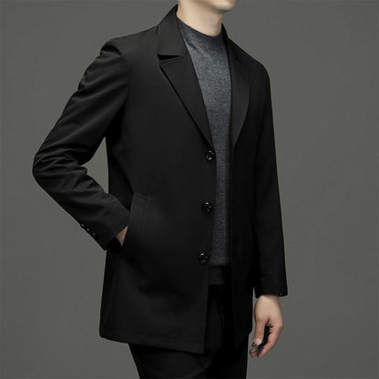 Casual Simple Men's Mid-length Oversized Loose Coat