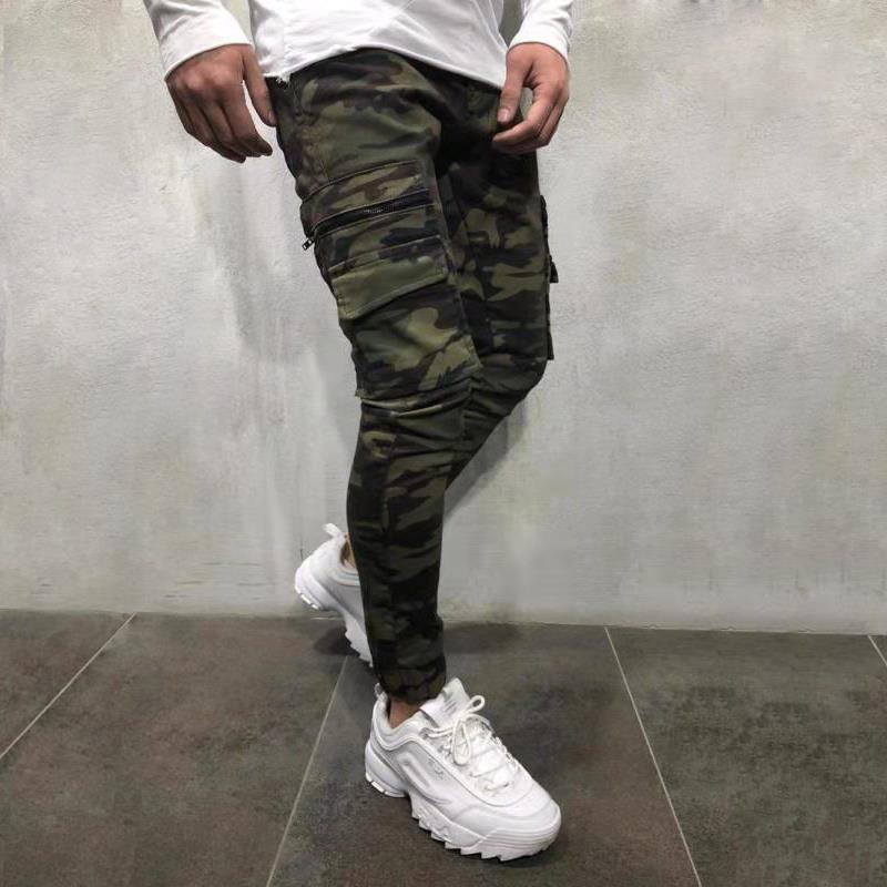 Camo stretch jeans long