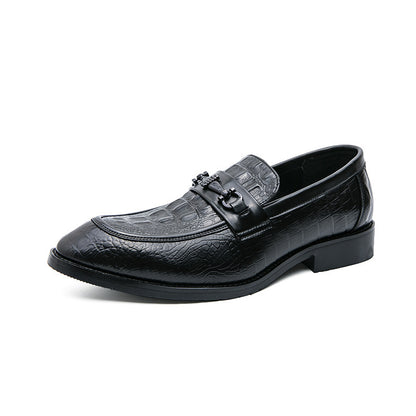 Business Formal Wear Slip-on Leather Shoes 46 Pointed Wedding Groom's Shoes