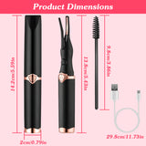 1Pc 2 In 1 Clip Comb Heated Eyelash Curler Electric Mini Lash Curler Natural Eye Lash Makeup Tool With 3 Temp Settings 15Mins Shutdown