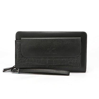 Men's Large Capacity Multi-compartment Business Soft Leather Handbag