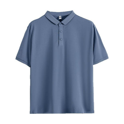 High-end Knitted Polo Shirt Short-sleeved Men's High-end Sense