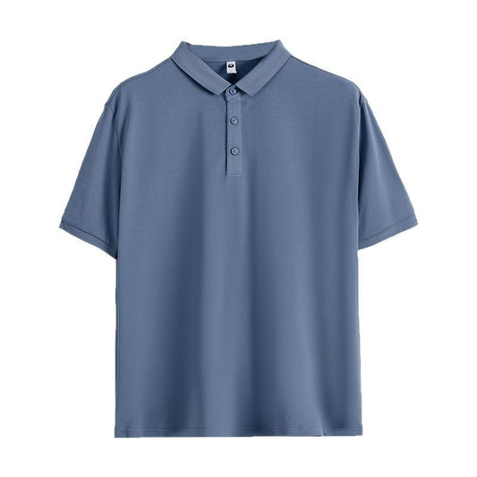 High-end Knitted Polo Shirt Short-sleeved Men's High-end Sense