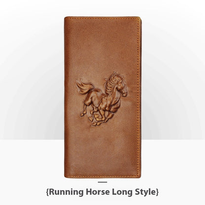 Personalized Retro Handmade Embossed Leather Wallet For Man