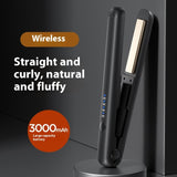 Wireless Hair Straighteners Hair Curler And Straightener Dual-use Charging Hair Curler Plywood