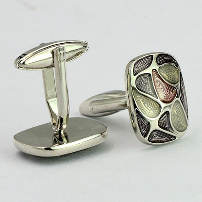 Bohemian Enamel Cufflinks Shirt Buttons