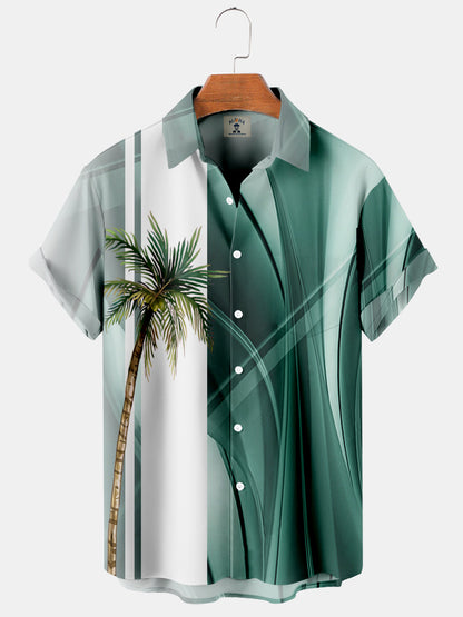 European And American Coconut Tree 3D Printed Hawaiian Shirt