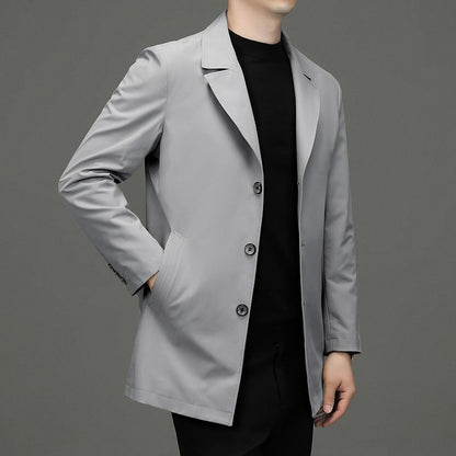 Casual Simple Men's Mid-length Oversized Loose Coat