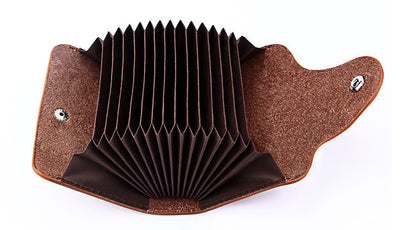 Leather organ card holder