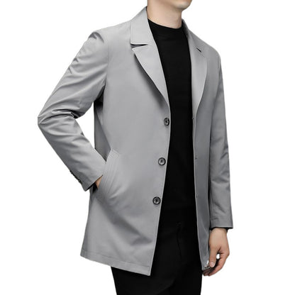 Casual Simple Men's Mid-length Oversized Loose Coat