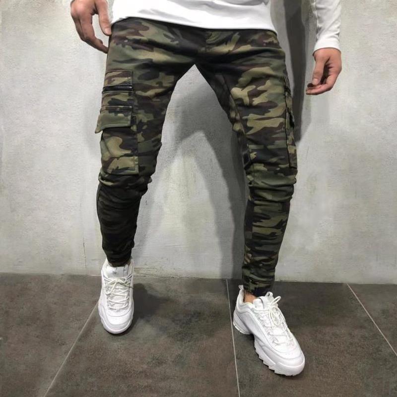 Camo stretch jeans long