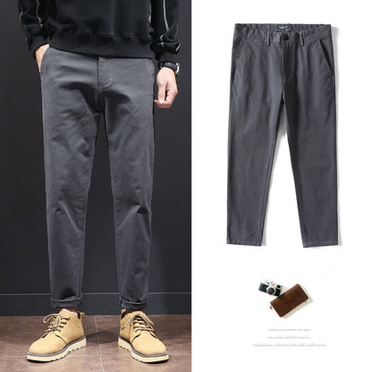 Men's Casual Pants Thin Straight Cropped
