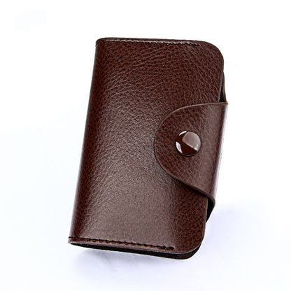 Leather organ card holder