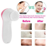 Waterproof Facial Cleansing Brush Face Spin Cleaning Brush Scrubber With 5 Brush Heads For Women