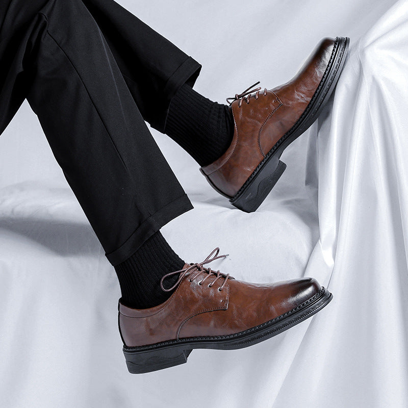 Men's Leather Shoes Business Formal Wear Soft Bottom