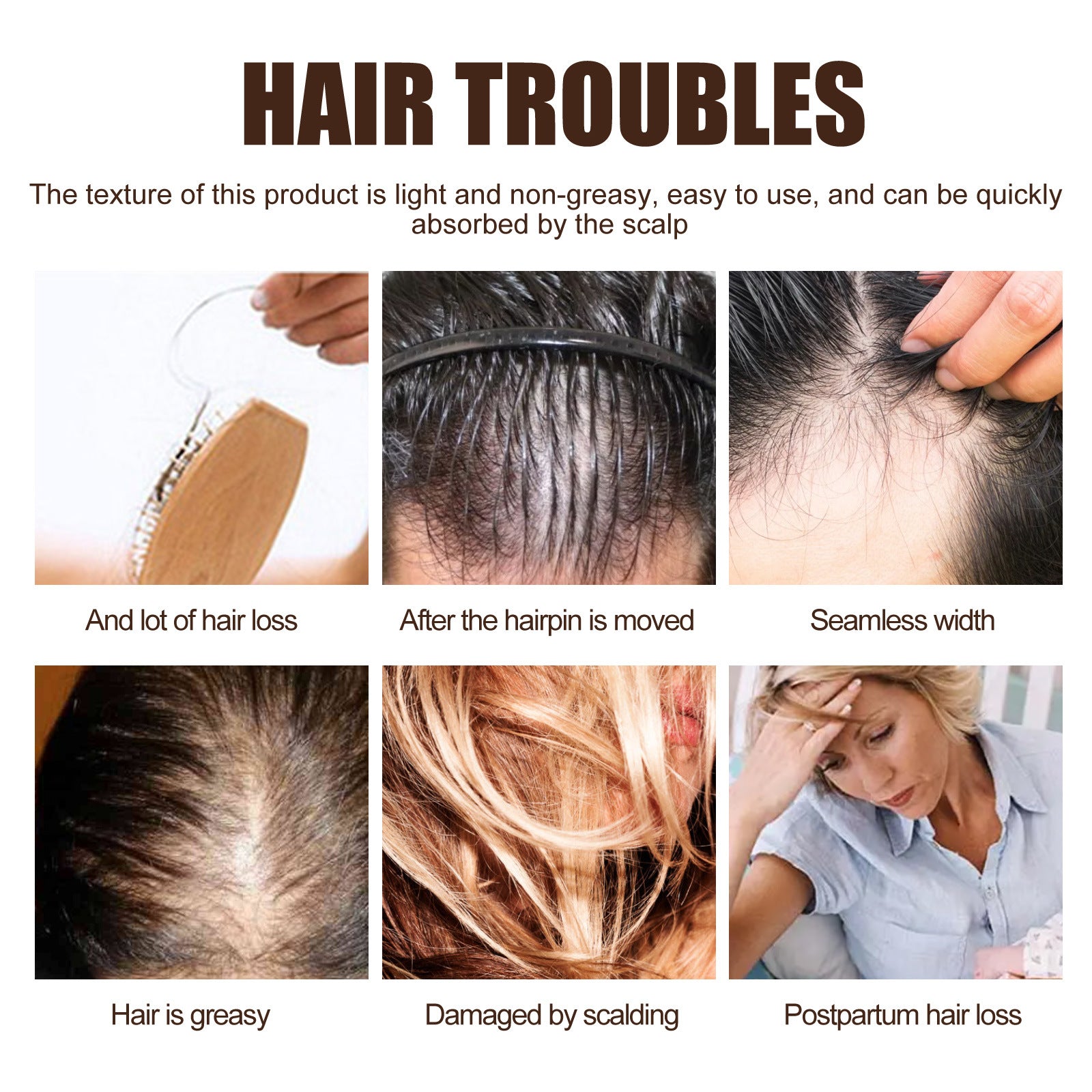 EELHOE Intense Hair Serum Moisturizing Hair Repair Hair Root Thickening Hairline Strengthening Hair Treatment