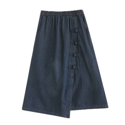 Artistic Retro Denim Skirt For Women