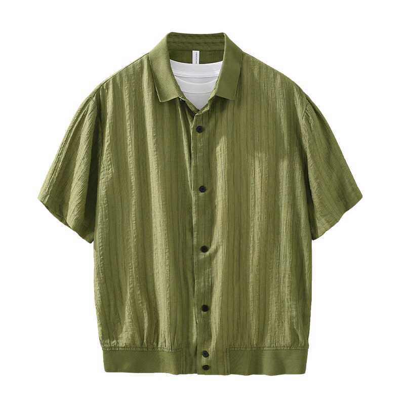 Summer Thin Breathable Short-sleeved Shirt Men's Trendy All-matching Loose Casual Shirt