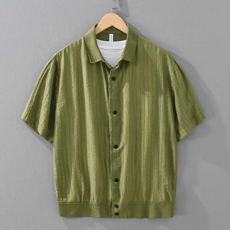 Summer Thin Breathable Short-sleeved Shirt Men's Trendy All-matching Loose Casual Shirt