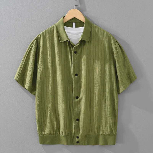 Summer Thin Breathable Short-sleeved Shirt Men's Trendy All-matching Loose Casual Shirt
