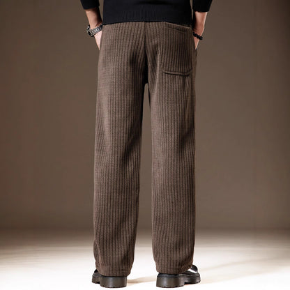 Thick Stripe Velvet Heavy Corduroy Straight Casual Pants