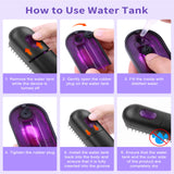 Hair Straightener Brush, Ionic Plus Steam Straightening Brush For Smooth, Anti-frizz Hair, Anti-Scald Ceramic Straightening Comb, Heated Straightener Brush Flat Iron Fast Heating For Home Salon